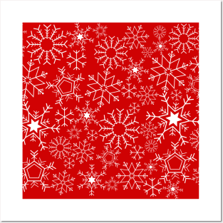 Christmas snowflakes Posters and Art